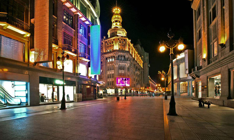 商业街夜景灯光照明